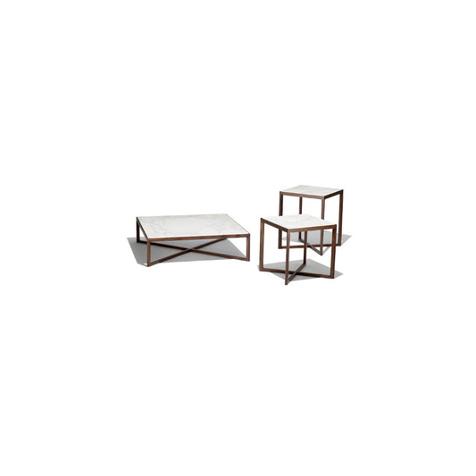 Krusin Square Coffee Table with Marble Table Top