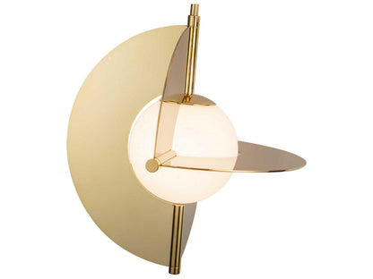 Kuzco Lighting Scorpio LED Chandelier in Metallic Brass and Opal Glass