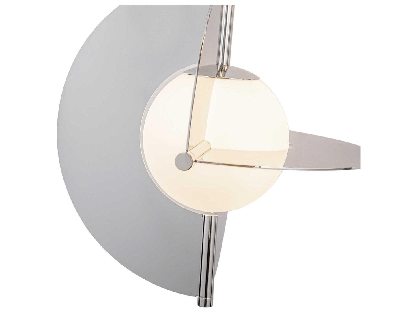 Kuzco Lighting Scorpio Polished Nickel Geometric LED Chandelier with Opal Glass