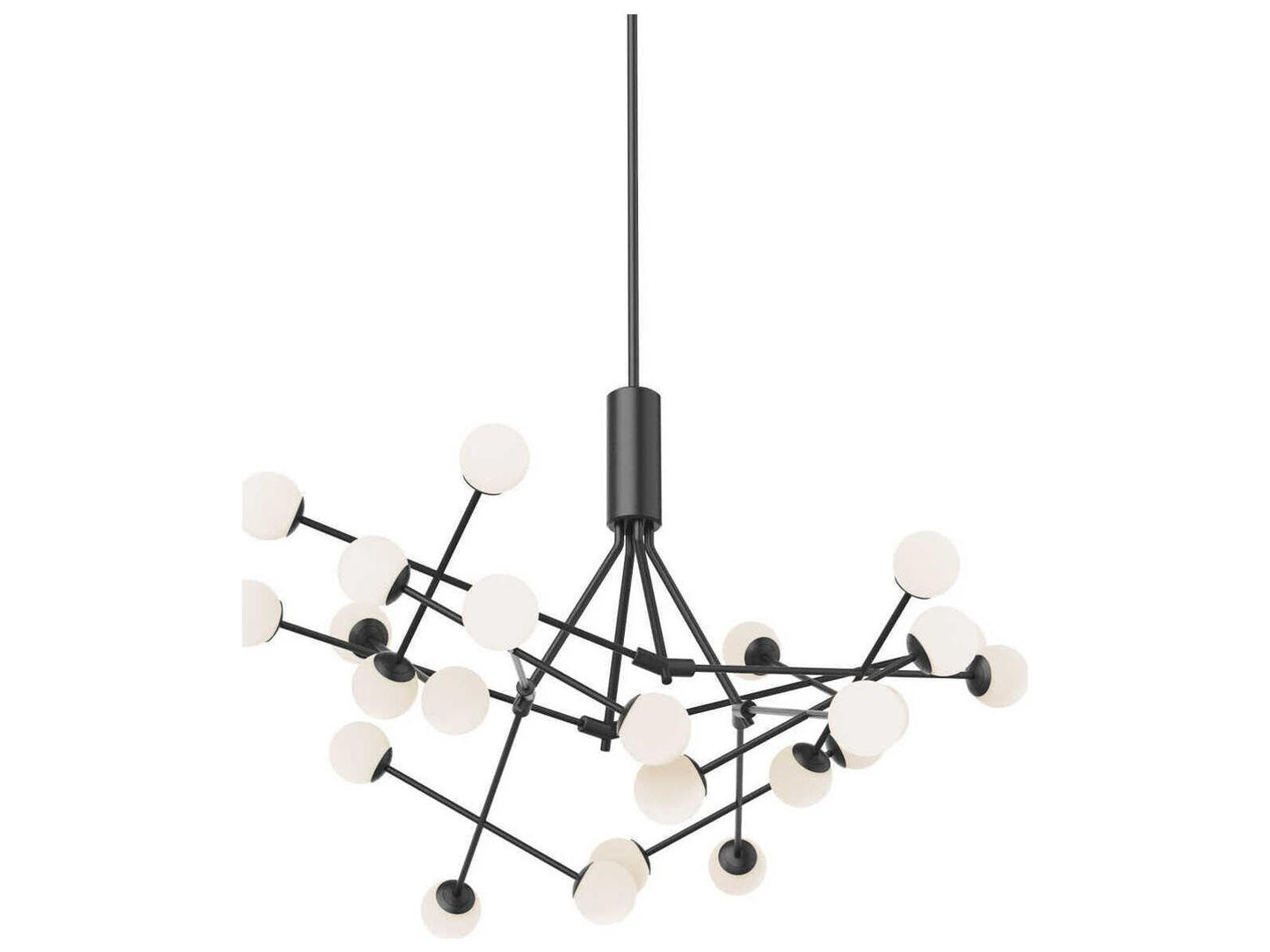 Kuzco Lighting Moto Black Globe Geometric LED Chandelier