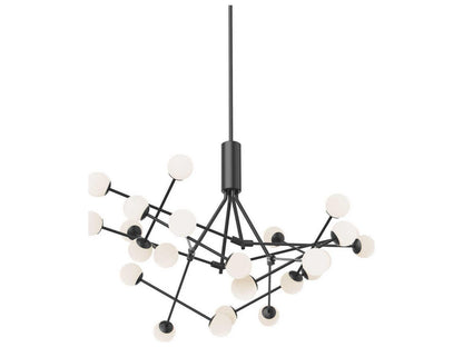 Kuzco Lighting Moto Black Globe Geometric LED Chandelier