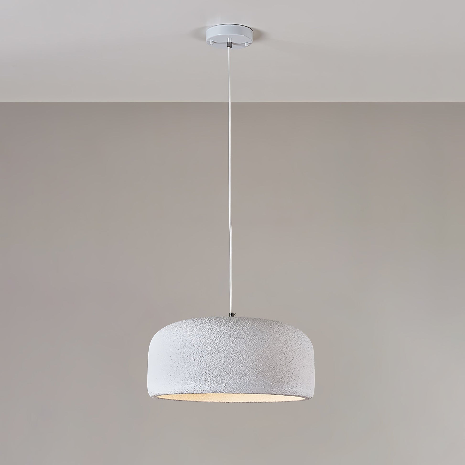 Khmara Resin Dome Pendant Lamp ∅ 15.7″ x H 7.9″ / Dia 40cm x H 20cm / White Pendant light