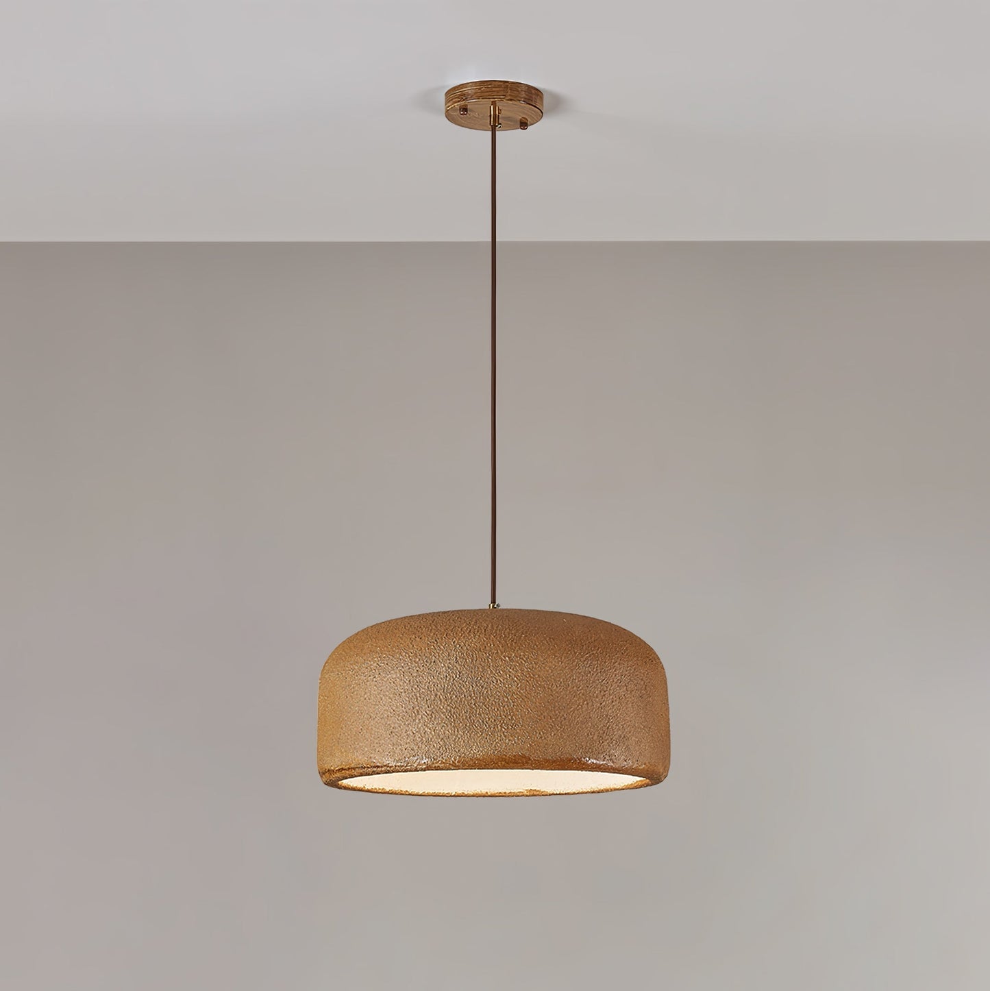 Khmara Resin Dome Pendant Lamp ∅ 15.7″ x H 7.9″ / Dia 40cm x H 20cm / Brown Pendant light