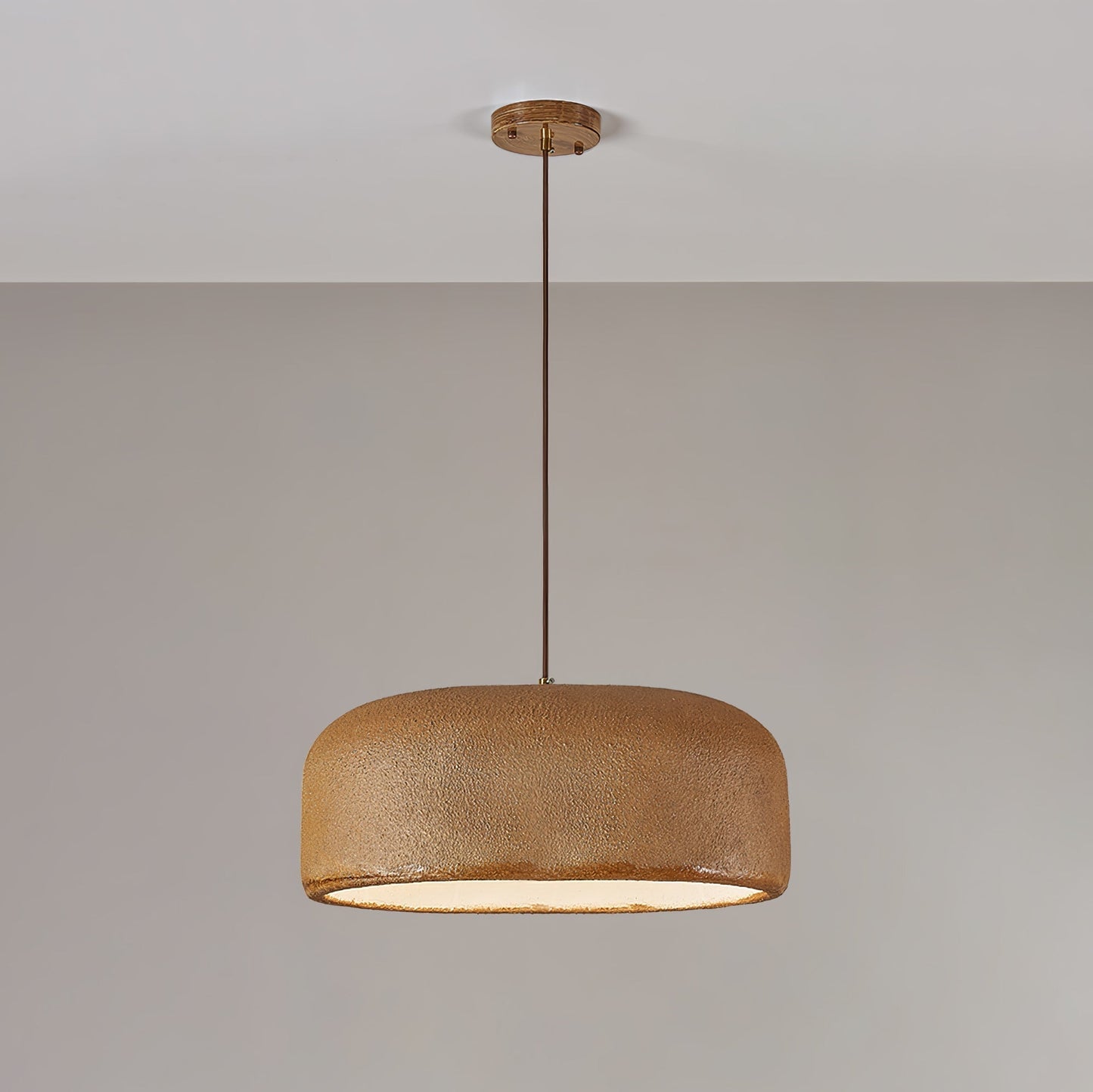 Khmara Resin Dome Pendant Lamp ∅ 19.7″ x H 8.7″ / Dia 50cm x H 22cm / Brown Pendant light