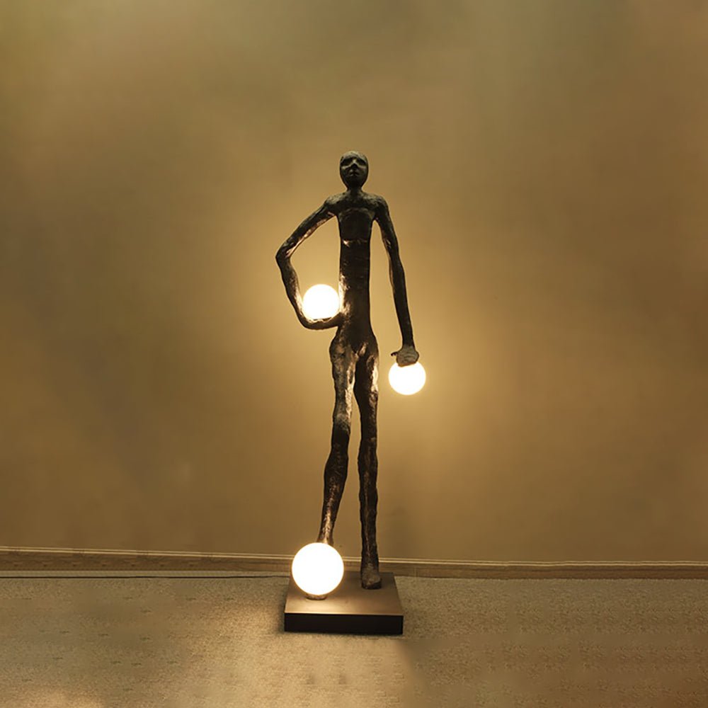 Kicking Ball Sculpture Character Floor Lamp Floor lamp