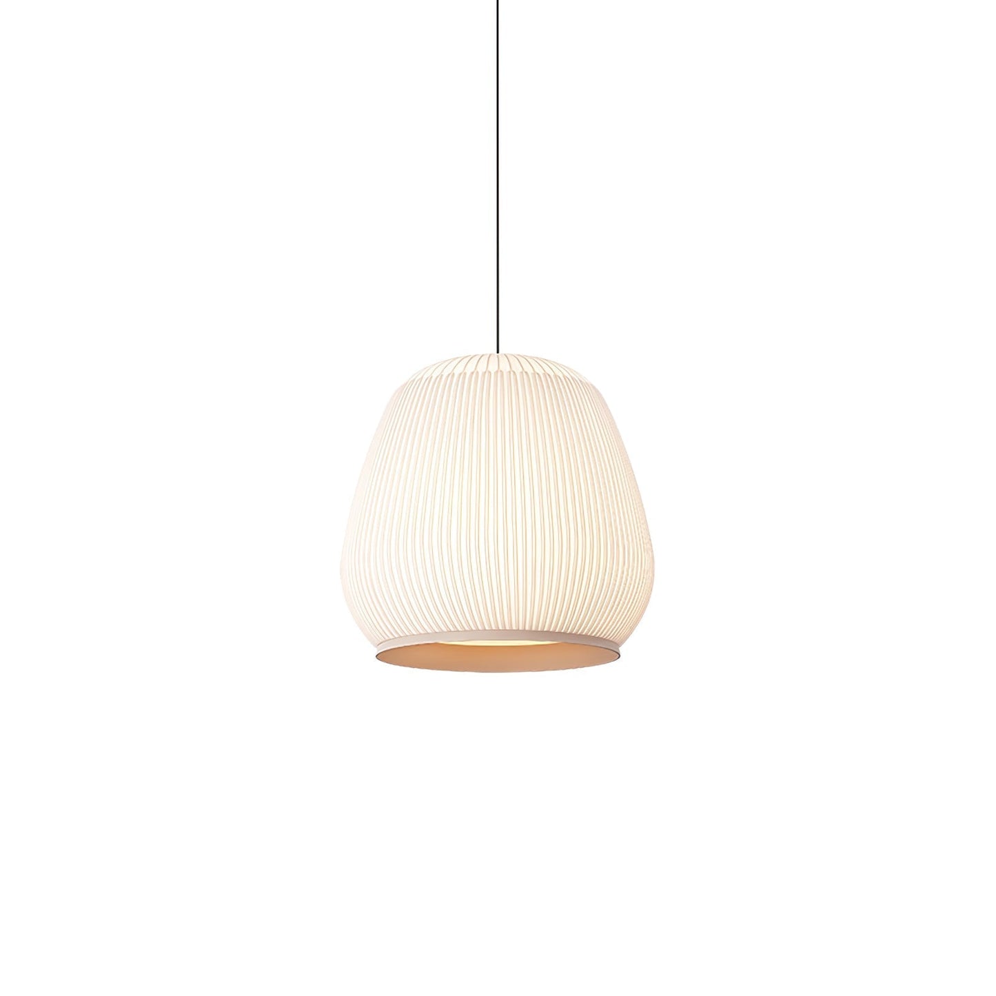 Lantern Knit Pendant Lamp ∅ 17.7″ x H 7.3″ / Dia 45cm x H 44cm / White / Three-color Stepless Dimming Pendant light