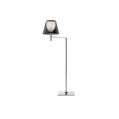 Chrome Prism Bending Floor Light ∅ 9.8″ x H 44.1″ / Dia 25cm x H 112cm / Chrome & Smoke gray / US Plug Floor lamp