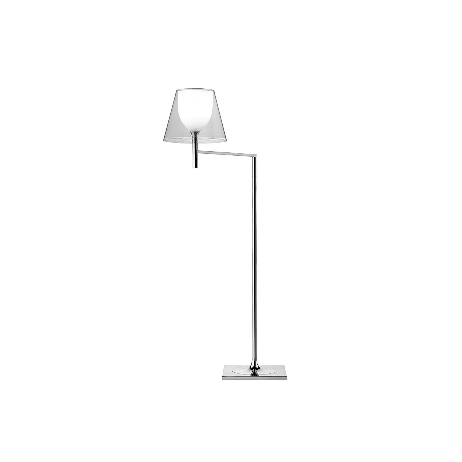 Chrome Prism Bending Floor Light ∅ 9.8″ x H 44.1″ / Dia 25cm x H 112cm / Chrome & Clear / US Plug Floor lamp