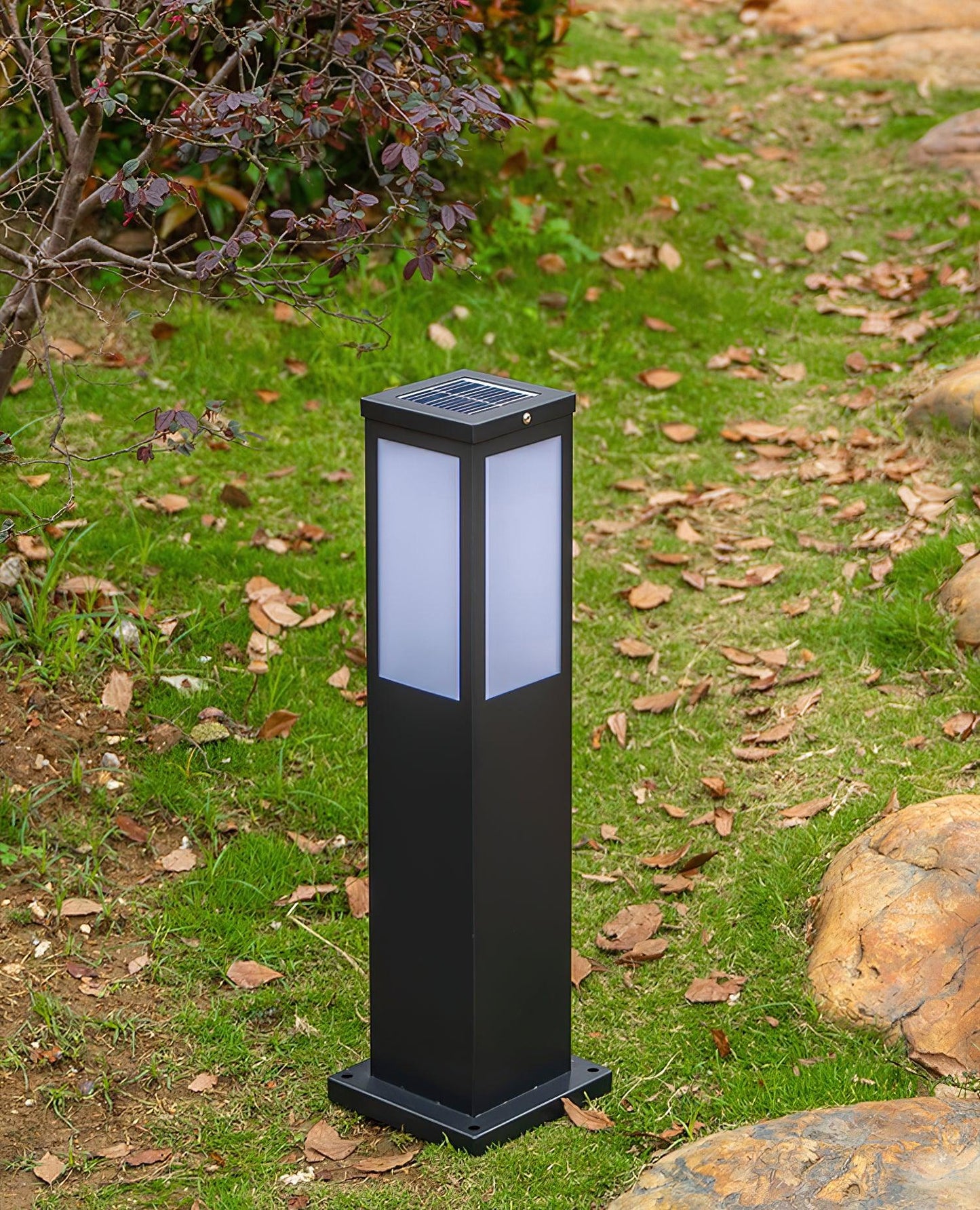 Kuzco Bollard Outdoor Light ∅ 5.5″ x H 23.6″ / Dia 14cm x H 60cm / Black / Warm Light Outdoor Lighting