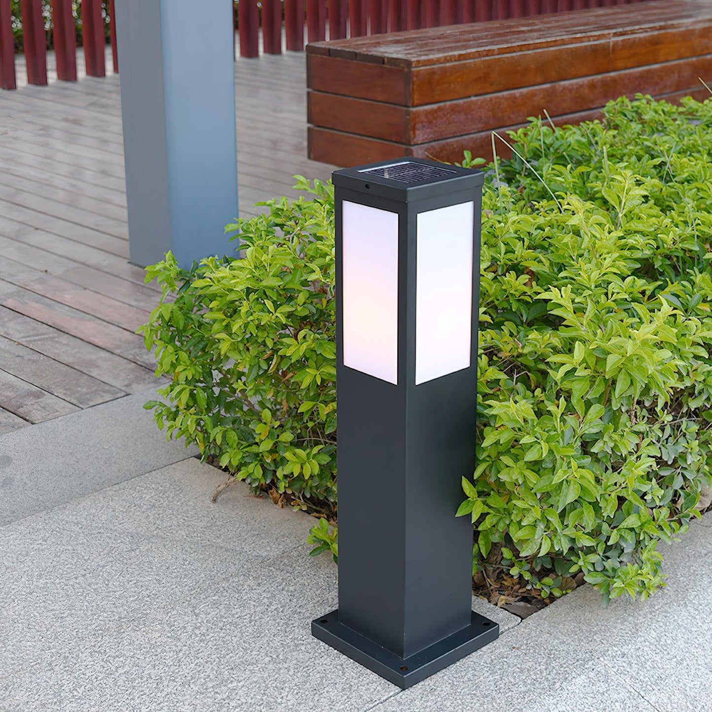 Kuzco Bollard Outdoor Light ∅ 5.5″ x H 23.6″ / Dia 14cm x H 60cm / Black / Warm Light Outdoor Lighting