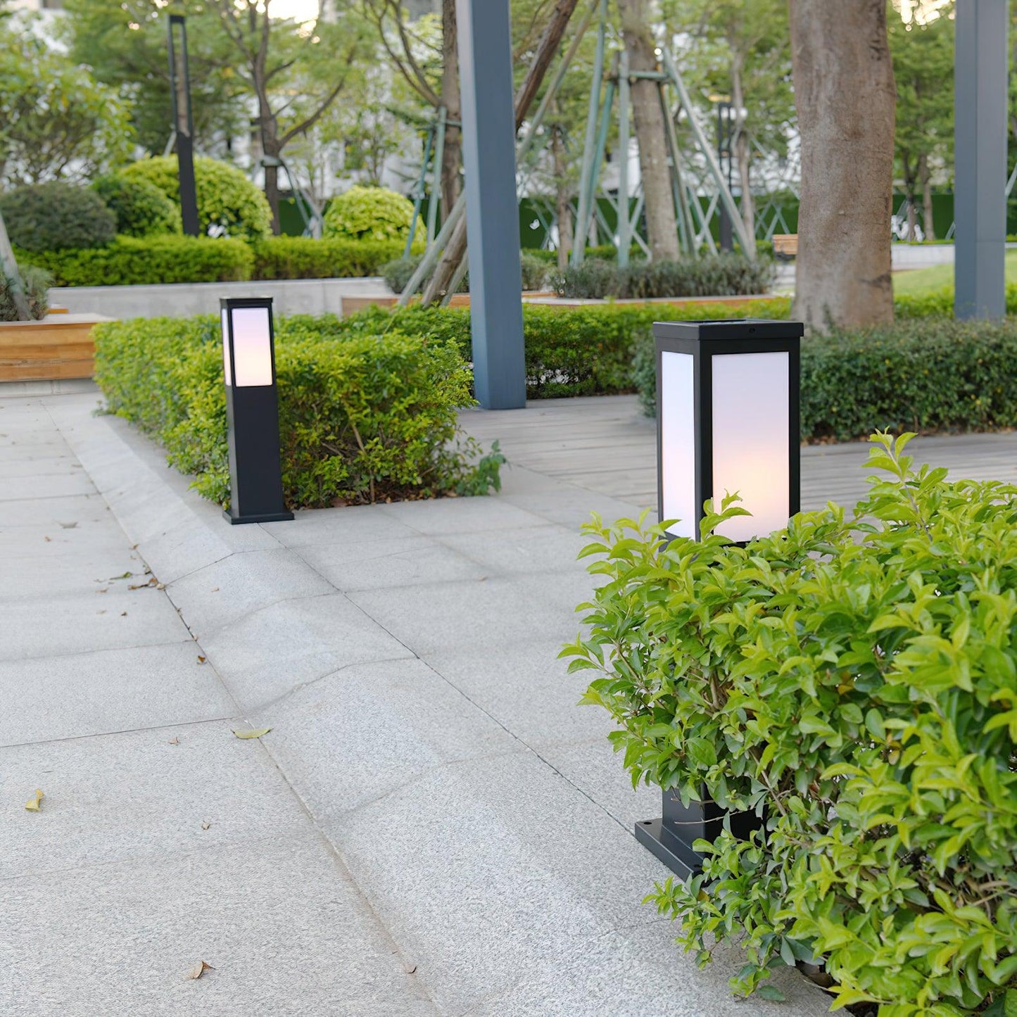 Kuzco Bollard Outdoor Light ∅ 5.5″ x H 23.6″ / Dia 14cm x H 60cm / Black / Warm Light Outdoor Lighting