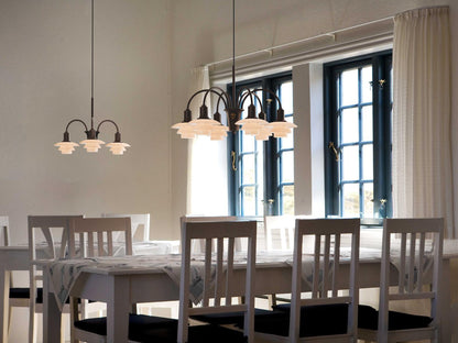 Louis Poulsen PH 1 1 6-Light Aged Brass Dusty Terracotta Chandelier