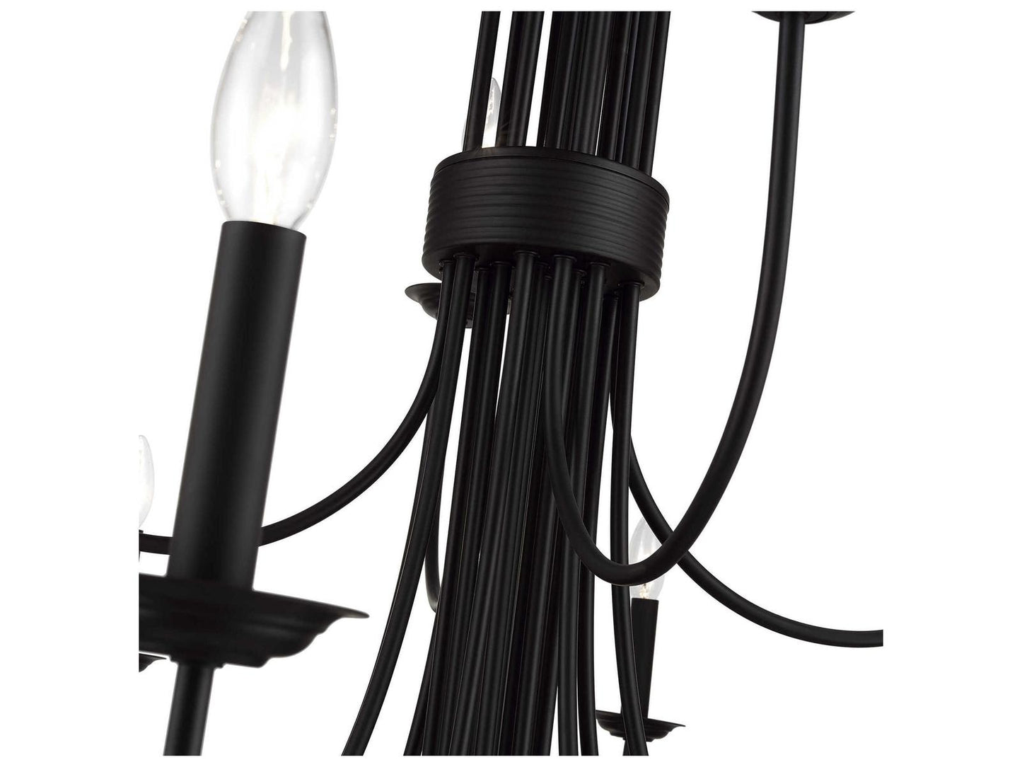 Livex Lighting Estate 24-Light Grande Foyer Chandelier in Black