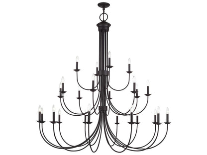 Livex Lighting Estate 24-Light Bronze Grande Foyer Chandelier