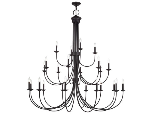 Livex Lighting Estate 24-Light Bronze Grande Foyer Chandelier