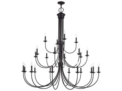 Livex Lighting Estate 24-Light Bronze Grande Foyer Chandelier