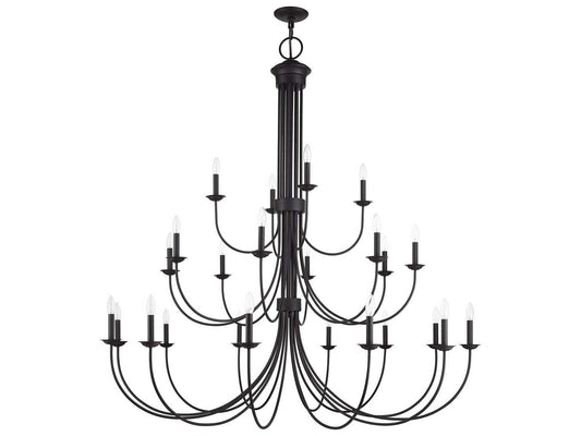 Livex Lighting Estate 24-Light Bronze Grande Foyer Chandelier