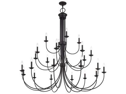 Livex Lighting Estate 24-Light Bronze Grande Foyer Chandelier