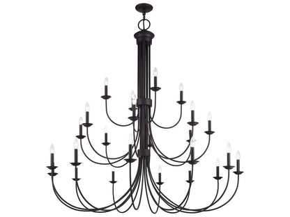 Livex Lighting Estate 24-Light Bronze Grande Foyer Chandelier