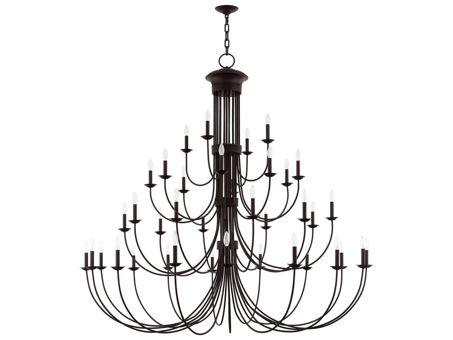 Livex Lighting 38-Light Estate Tiered Chandelier in Bronze