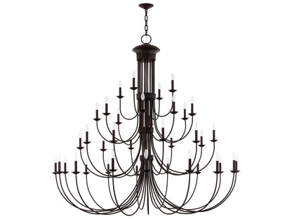 Livex Lighting 38-Light Estate Tiered Chandelier in Bronze
