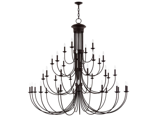Livex Lighting 38-Light Estate Tiered Chandelier in Bronze