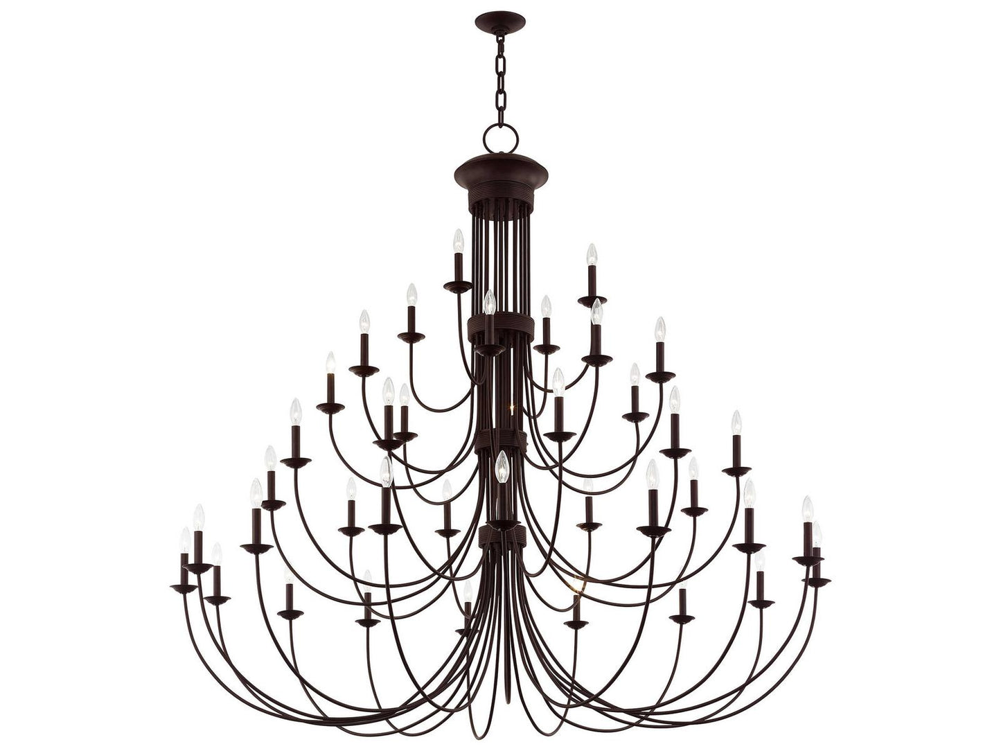 Livex Lighting 38-Light Estate Tiered Chandelier in Bronze