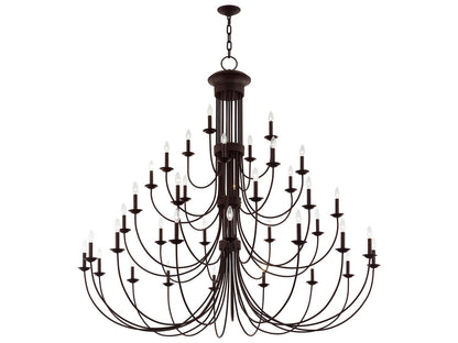 Livex Lighting 38-Light Estate Tiered Chandelier in Bronze