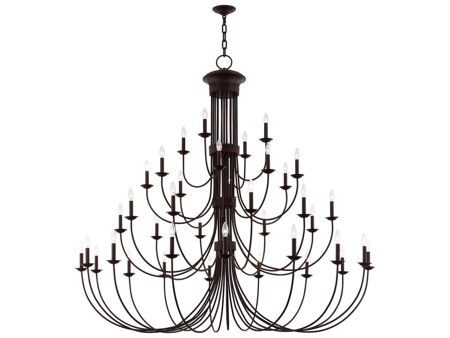 Livex Lighting 38-Light Estate Tiered Chandelier in Bronze