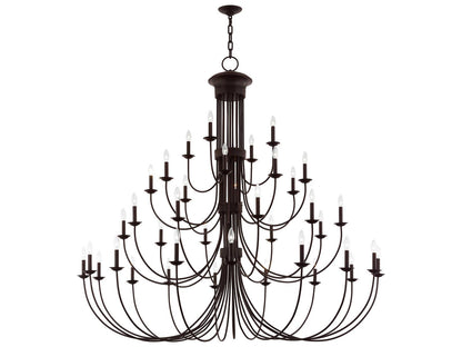 Livex Lighting 38-Light Estate Tiered Chandelier in Bronze