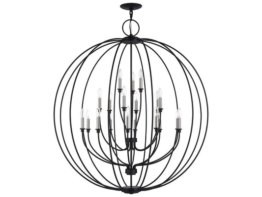 Livex Lighting 19-Light Milania Chandelier in Black Brushed Nickel