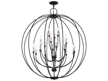 Livex Lighting 19-Light Milania Chandelier in Black Brushed Nickel