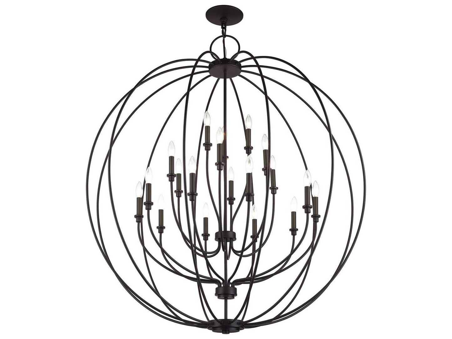 Livex Lighting Milania 19-Light Bronze Chandelier