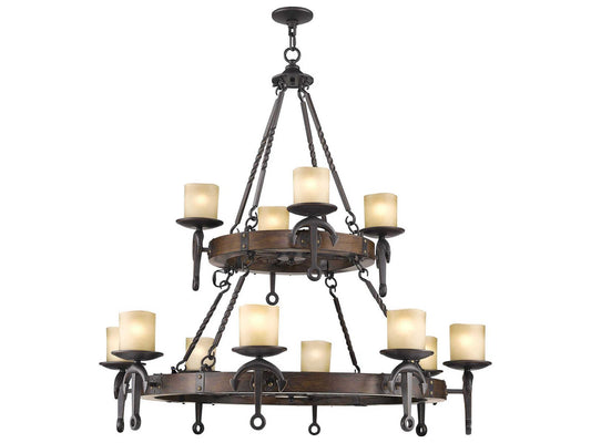 Livex Lighting Cape May 12-Light Tiered Chandelier in Olde Bronze