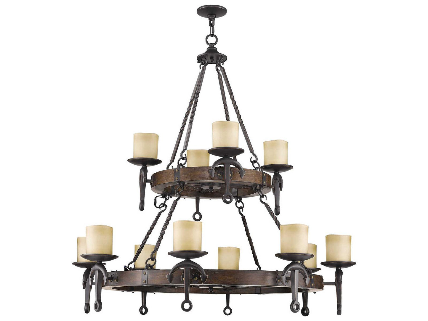 Livex Lighting Cape May 12-Light Tiered Chandelier in Olde Bronze