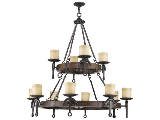 Livex Lighting Cape May 12-Light Tiered Chandelier in Olde Bronze