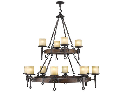 Livex Lighting Cape May 12-Light Tiered Chandelier in Olde Bronze
