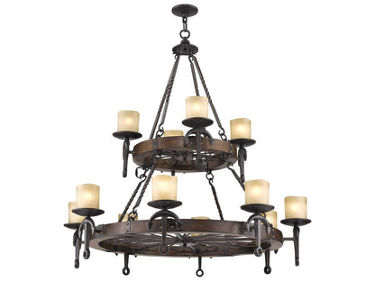 Livex Lighting Cape May 12-Light Tiered Chandelier in Olde Bronze