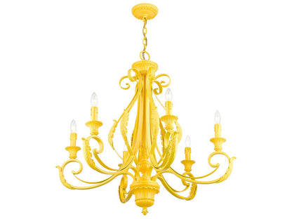 Livex Lighting Valencia 6-Light Chandelier in Shiny Yellow