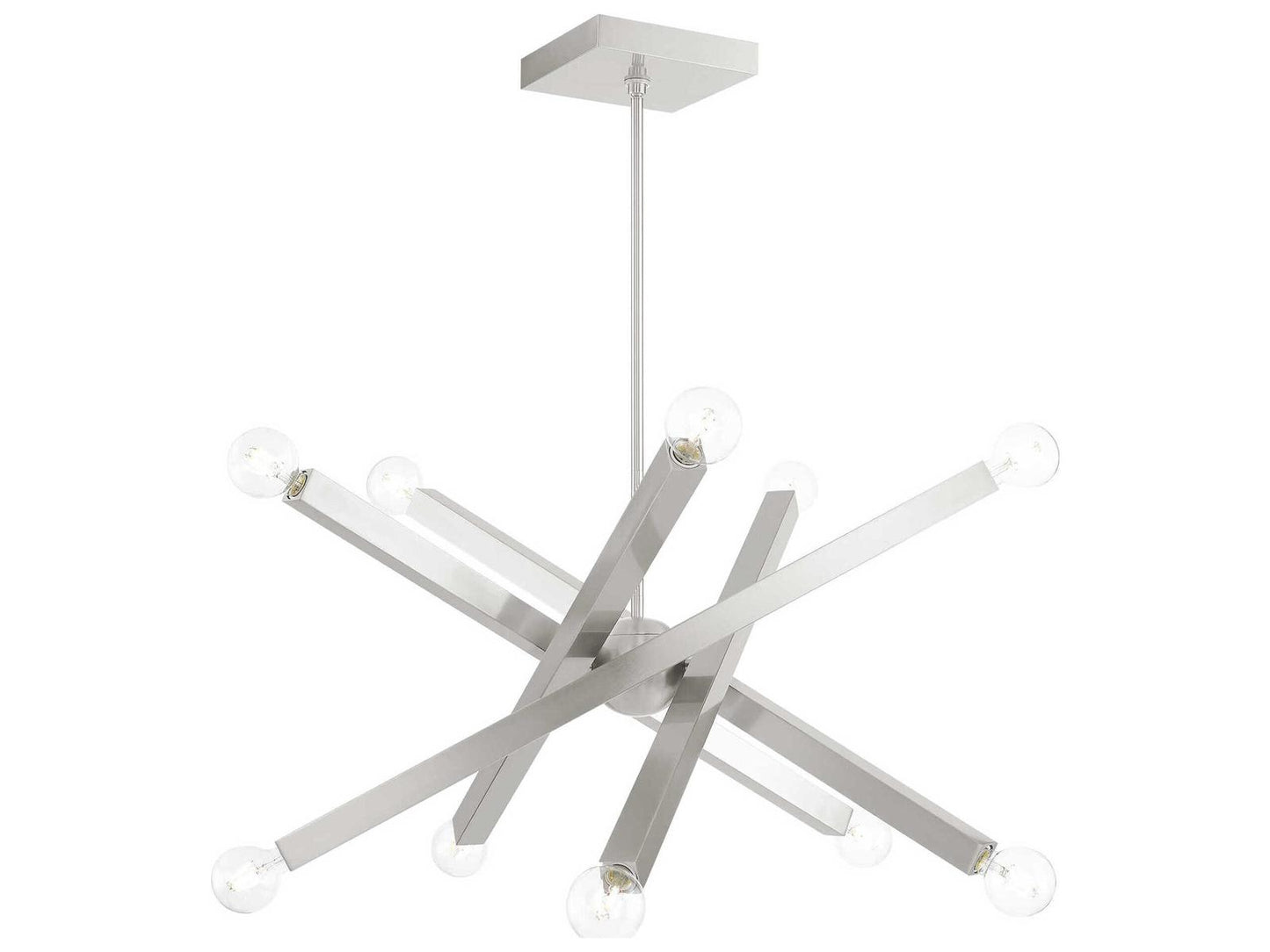 Livex Lighting Solna 10-Light Brushed Nickel Sputnik Chandelier