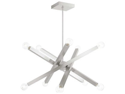 Livex Lighting Solna 10-Light Brushed Nickel Sputnik Chandelier