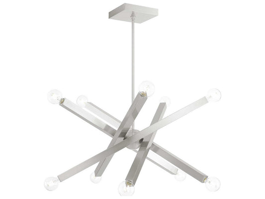 Livex Lighting Solna 10-Light Brushed Nickel Sputnik Chandelier