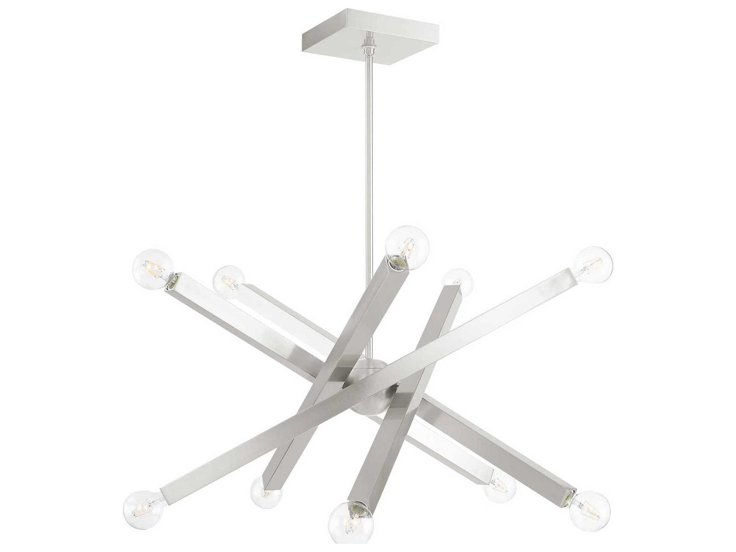 Livex Lighting Solna 10-Light Brushed Nickel Sputnik Chandelier