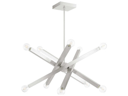 Livex Lighting Solna 10-Light Brushed Nickel Sputnik Chandelier