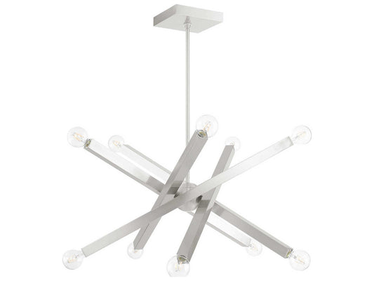 Livex Lighting Solna 10-Light Brushed Nickel Sputnik Chandelier