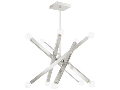 Livex Lighting Solna 10-Light Brushed Nickel Sputnik Chandelier