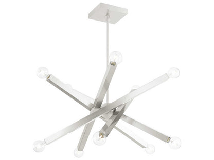 Livex Lighting Solna 10-Light Brushed Nickel Sputnik Chandelier