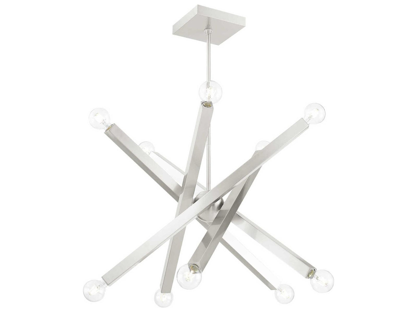 Livex Lighting Solna 10-Light Brushed Nickel Sputnik Chandelier