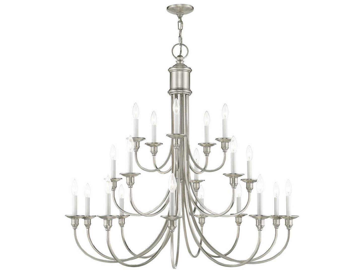 Livex Lighting 20-Light Cranford Foyer Chandelier in Brushed Nickel