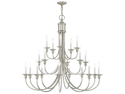 Livex Lighting 20-Light Cranford Foyer Chandelier in Brushed Nickel
